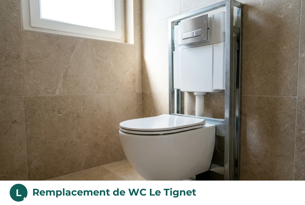 Remplacement de WC à Le Tignet