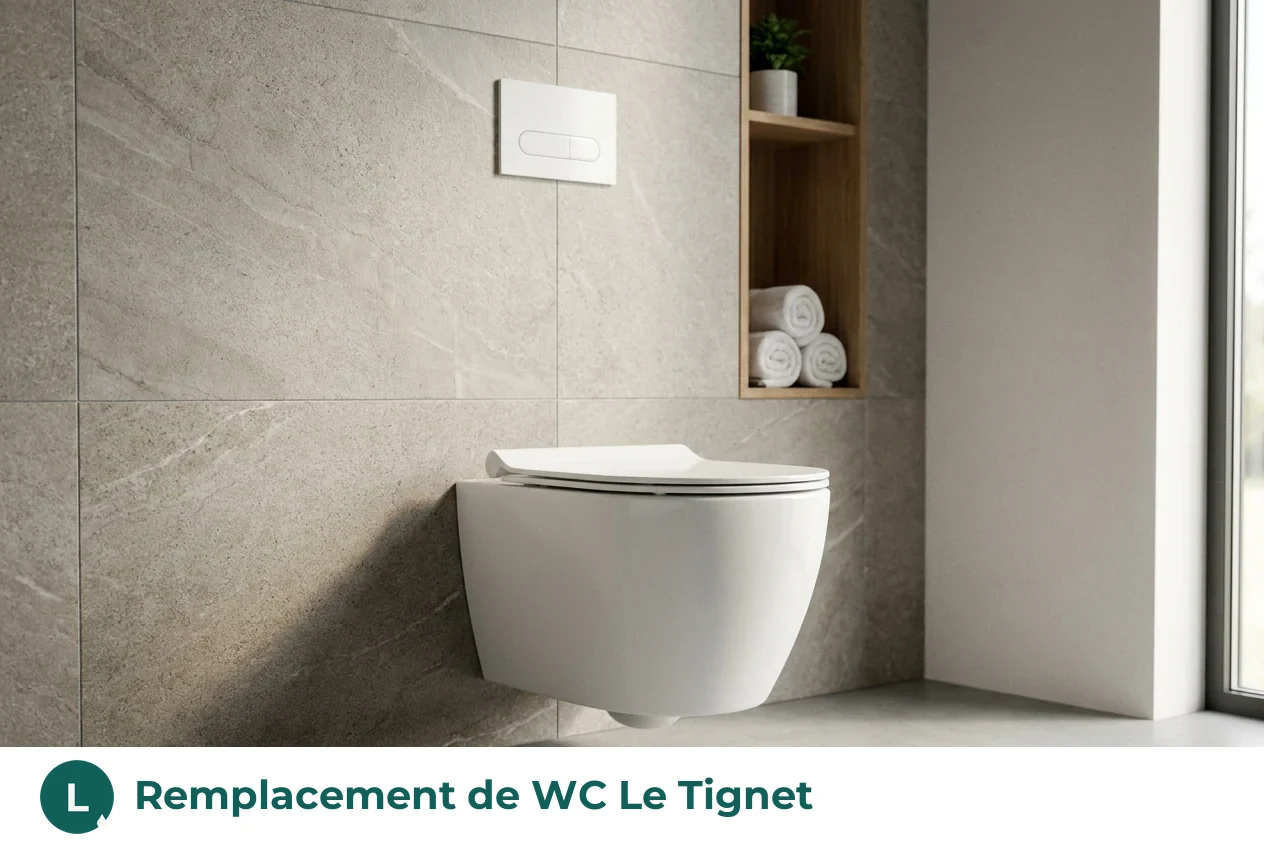 Remplacement de WC à Le Tignet