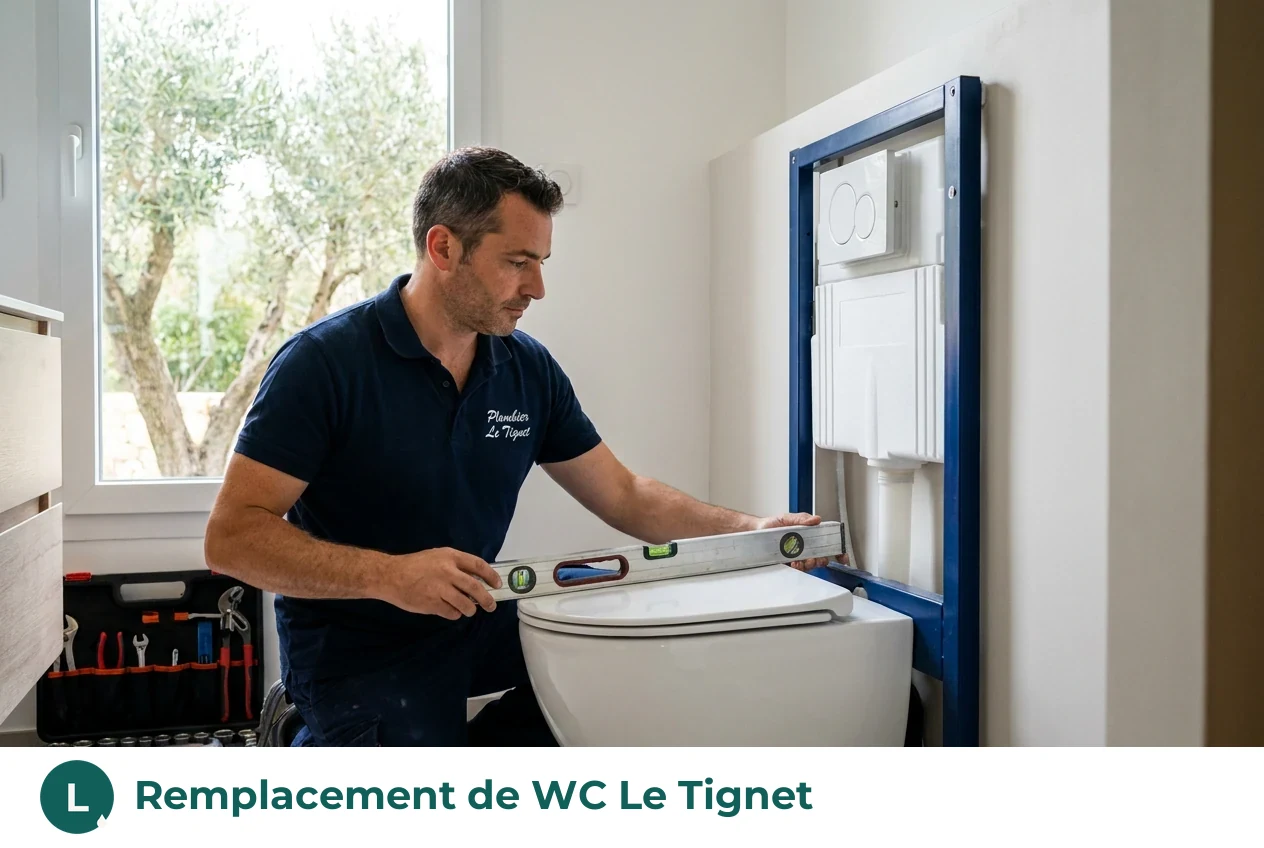 Remplacement de WC à Le Tignet